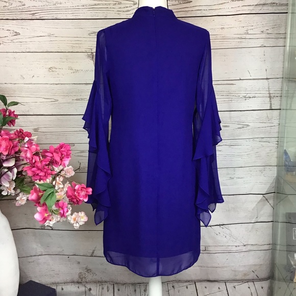 Sam Edelman Choker Shift Dress Royal Blue … - Picture 8 of 8
